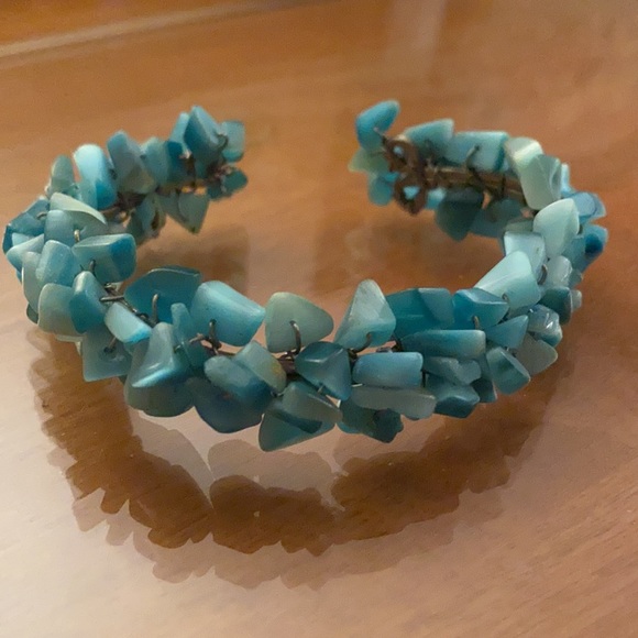 Turquoise Stone Bangle - Picture 2 of 3